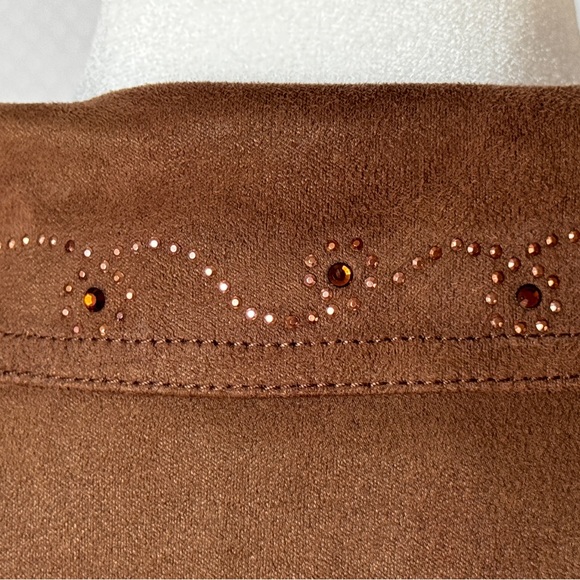 Moschino Jeans Suede ruffle jacket brown, size8 - Picture 2 of 11